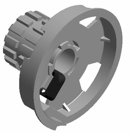 [108004025] Crawford veerplug voor M-veer, hex as, rechts