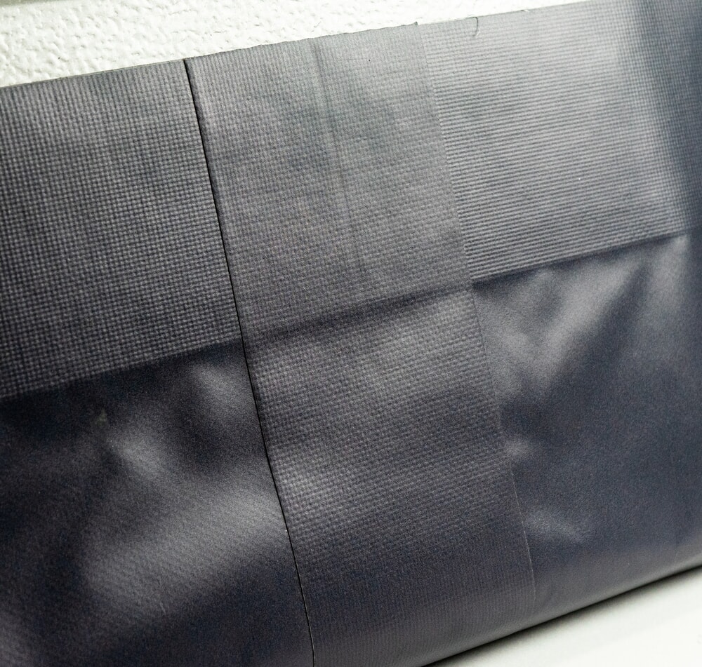 Connection strip foil black yellow/black 100x 480mm