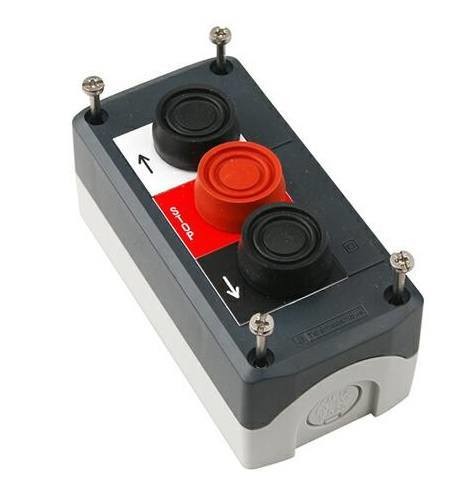 [4010030] Drukknoppenkast, 3 knops, op-stop-neer