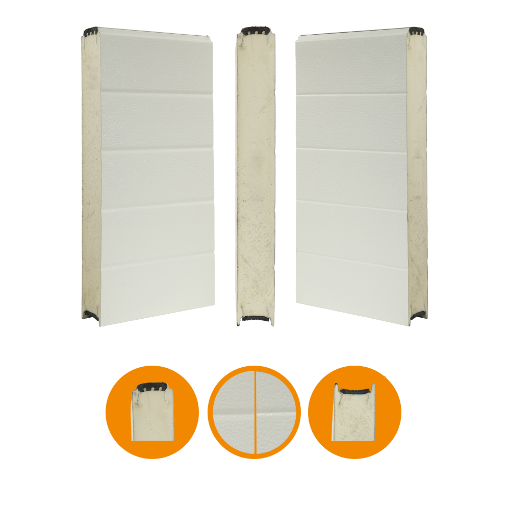 [102001038-a] Door panel 80x610mm, stucco / stucco RAL 9002/RAL 9002 (Whole unit, Standard, Standard)