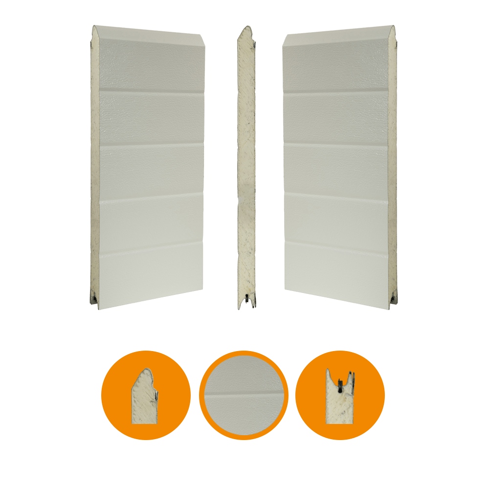 [102001077-a] Stucco / Stucco vingerklem paneel - ST9V RAL 9002/RAL 9002 (Het geheel, Standaard, Standaard)